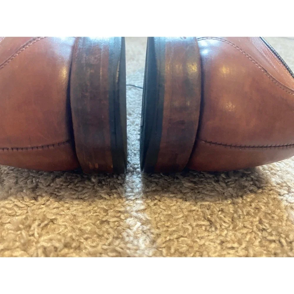 Allen Edmonds Shoes Hersey Men Leather Braided Weave 10.5 Career Event sku2